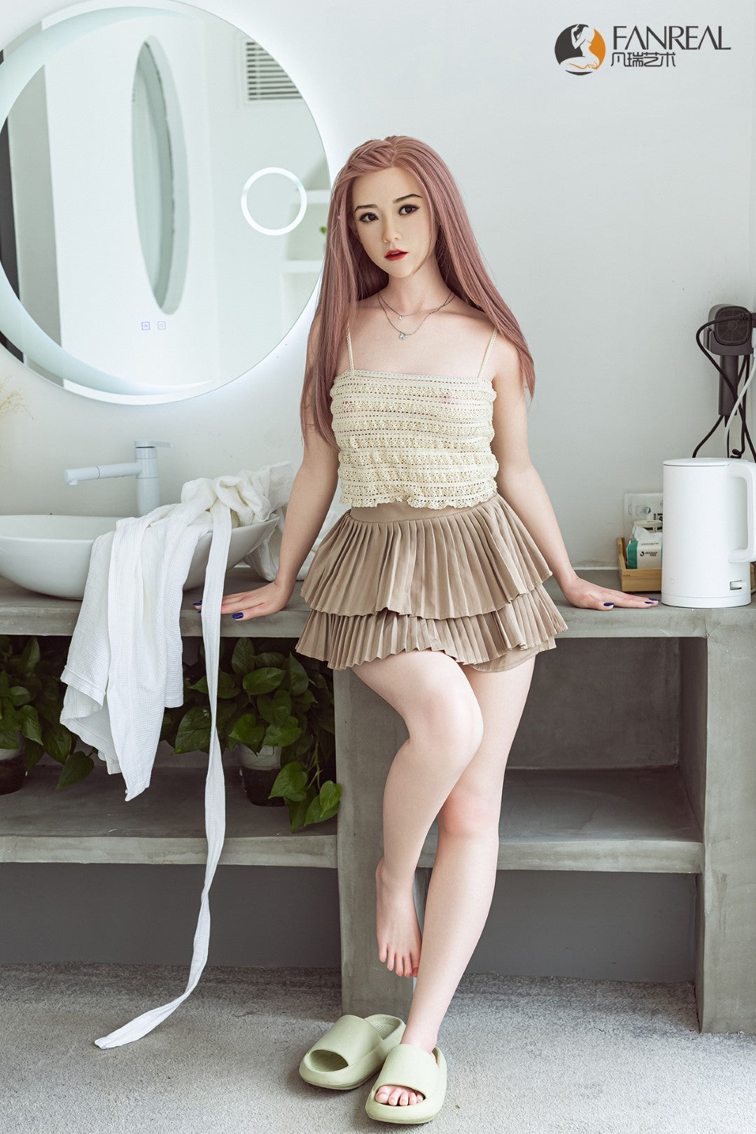 Sekso lėlė Qian (FanReal Doll 158 cm B puodelis silikonas)