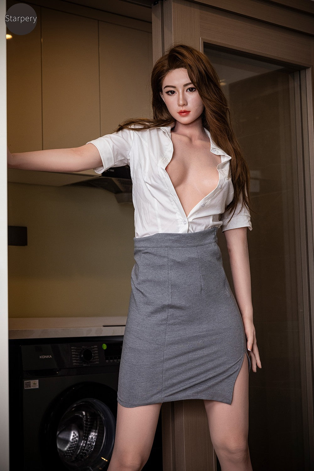 Yuyan sekso lėlė (Starpery 176 cm C puodelis TPE + silikonas)