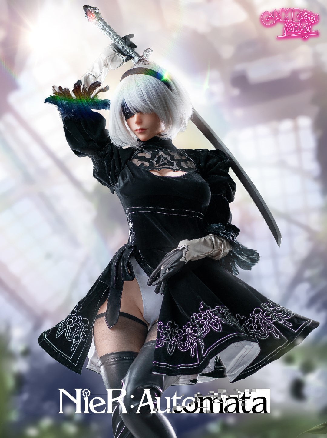 Yorha 2B Sex Doll (žaidimo moteris 171 cm E-Cup Nr. 18 silikonas)