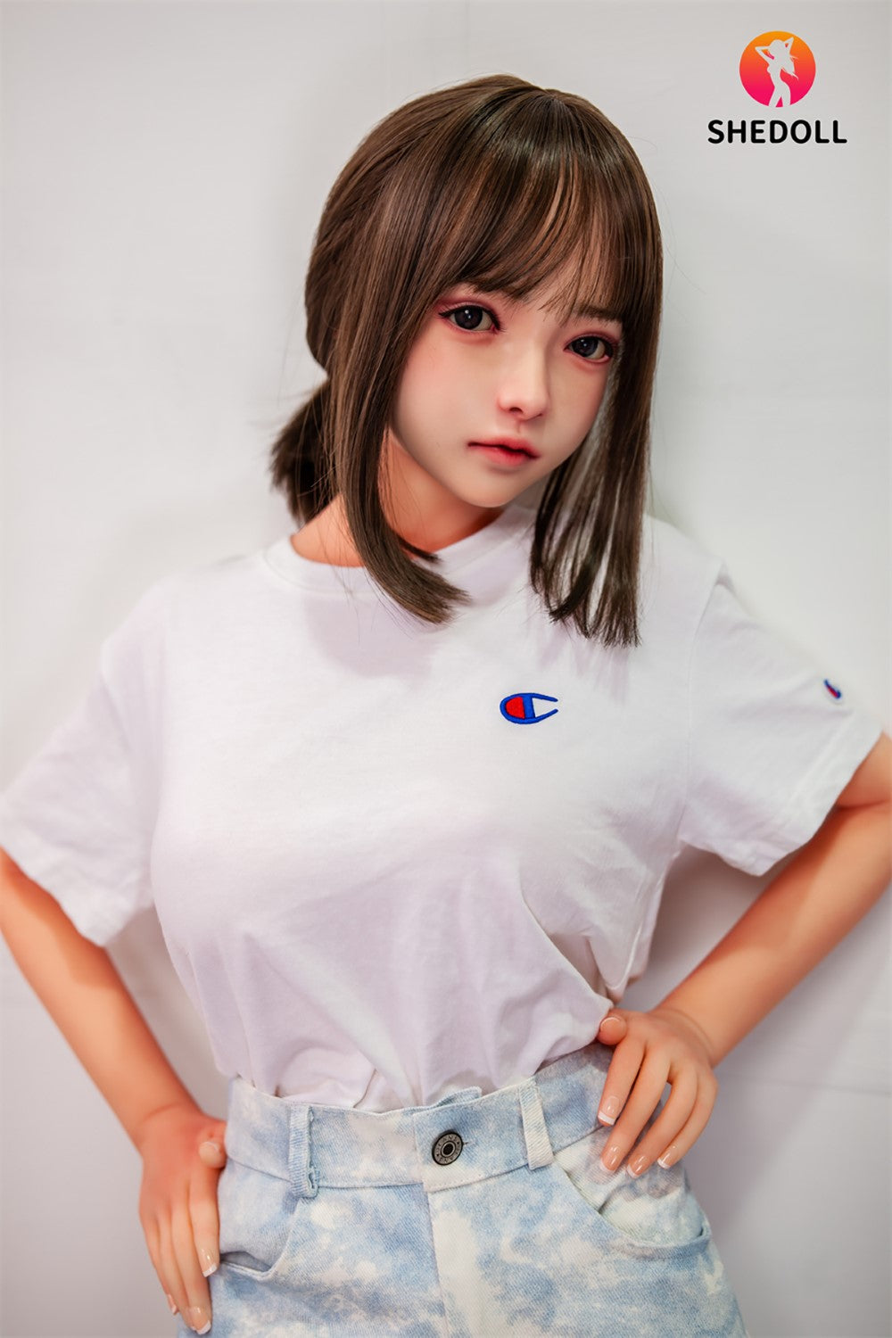 Roy Sex Doll (SHEDOLL 148 cm D puodelis # SH001 TPE + silikonas)