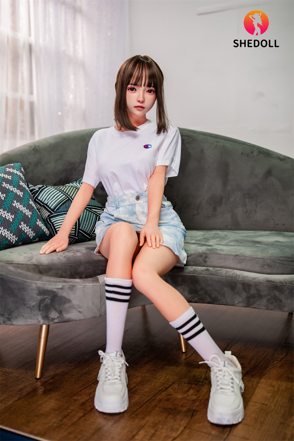 Roy Sex Doll (SHEDOLL 148 cm D puodelis # SH001 TPE + silikonas)