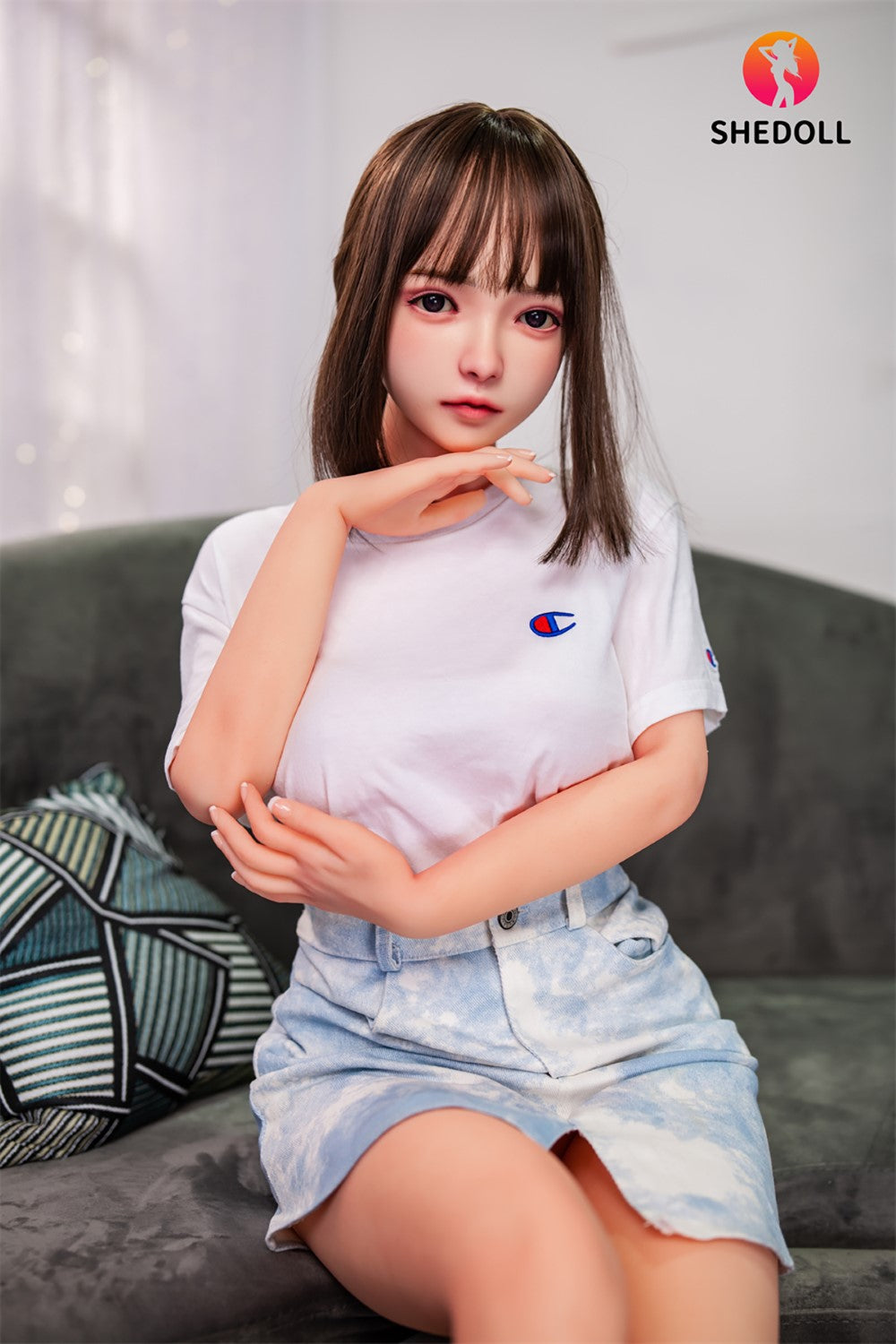 Roy Sex Doll (SHEDOLL 148 cm D puodelis # SH001 TPE + silikonas)
