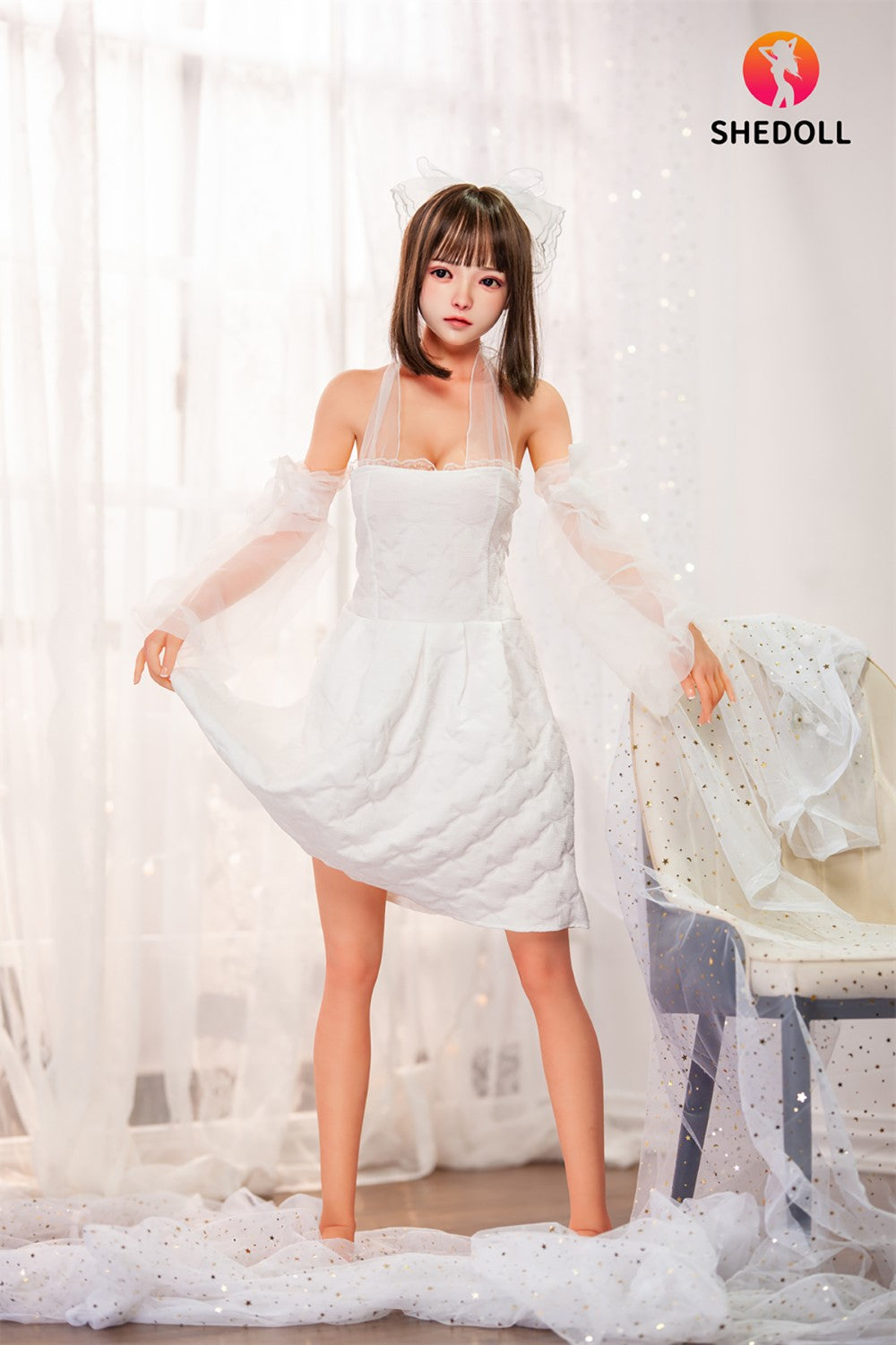 Roy Sex Doll (SHEDOLL 148 cm D puodelis # SH001 TPE + silikonas)