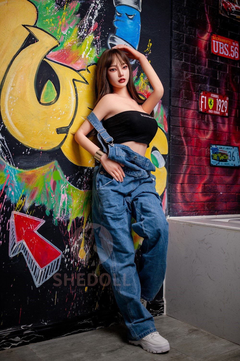 Sekso lėlė Beryl (SHEDOLL 158 cm C puodelis # SH004 TPE + silikonas)