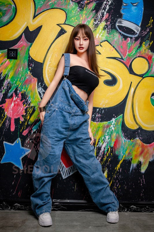 Sekso lėlė Beryl (SHEDOLL 158 cm C puodelis # SH004 TPE + silikonas)