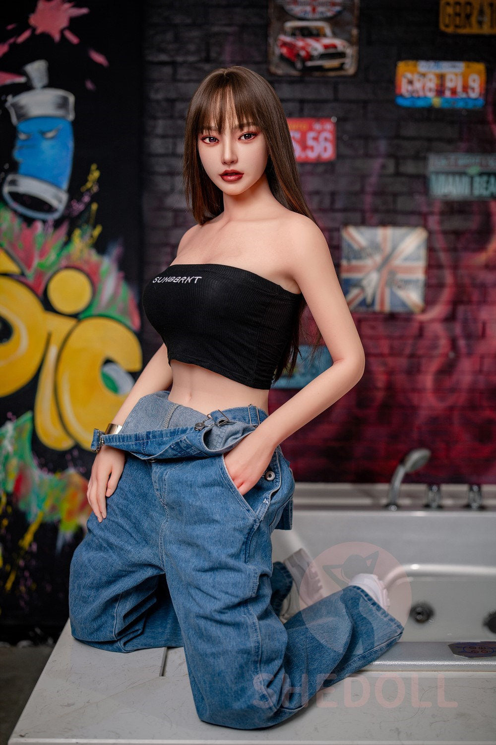 Sekso lėlė Beryl (SHEDOLL 158 cm C puodelis # SH004 TPE + silikonas)