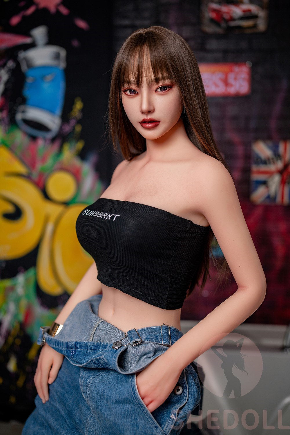 Sekso lėlė Beryl (SHEDOLL 158 cm C puodelis # SH004 TPE + silikonas)