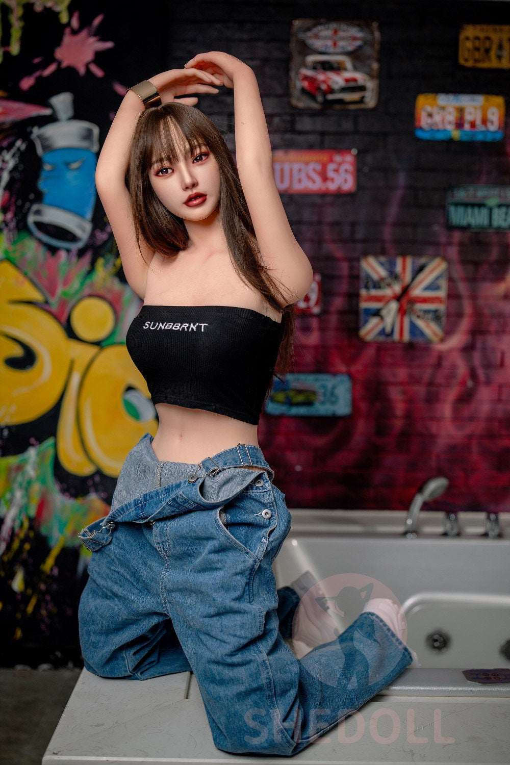 Sekso lėlė Beryl (SHEDOLL 158 cm C puodelis # SH004 TPE + silikonas)