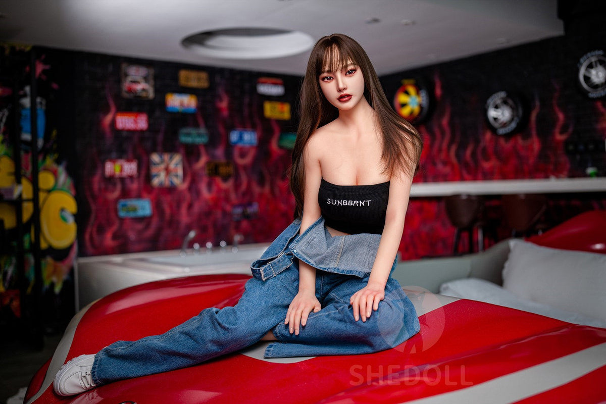 Sekso lėlė Beryl (SHEDOLL 158 cm C puodelis # SH004 TPE + silikonas)