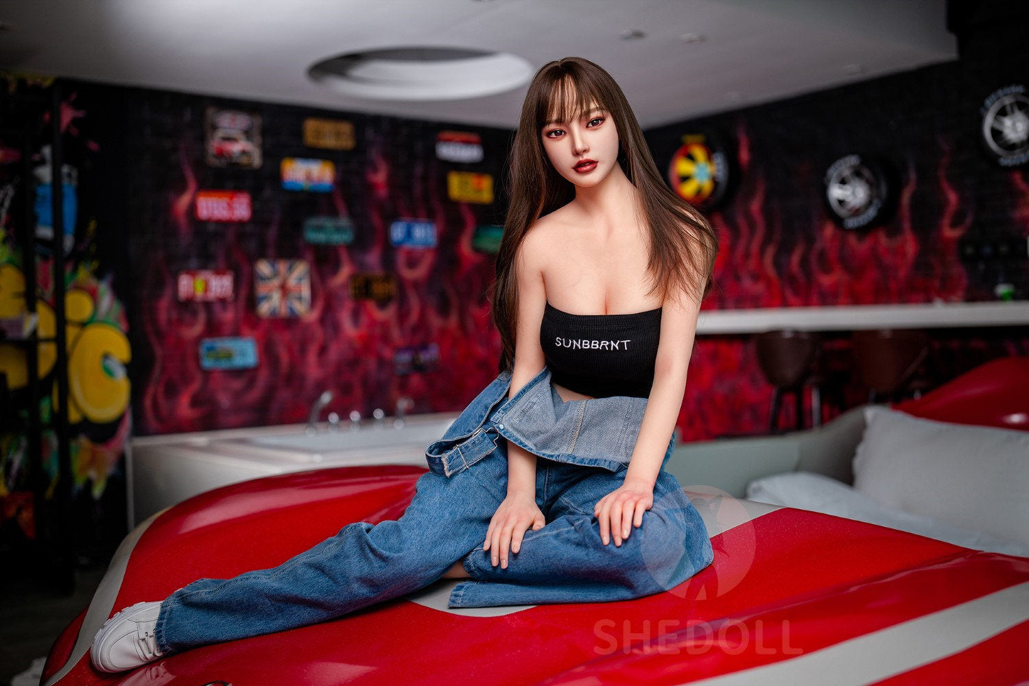 Sekso lėlė Beryl (SHEDOLL 158 cm C puodelis # SH004 TPE + silikonas)