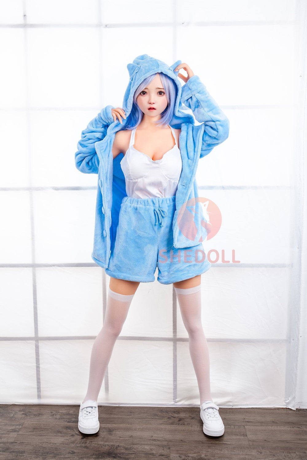 Sandy Sex Doll (SHEDOLL 148 cm D puodelis # SH013 TPE + silikonas)