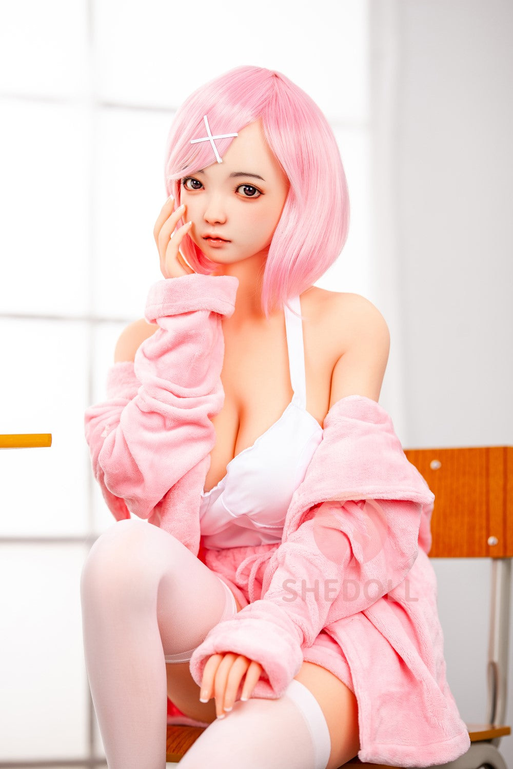 Sandy Sex Doll (SHEDOLL 148 cm D puodelis # SH013 TPE + silikonas)