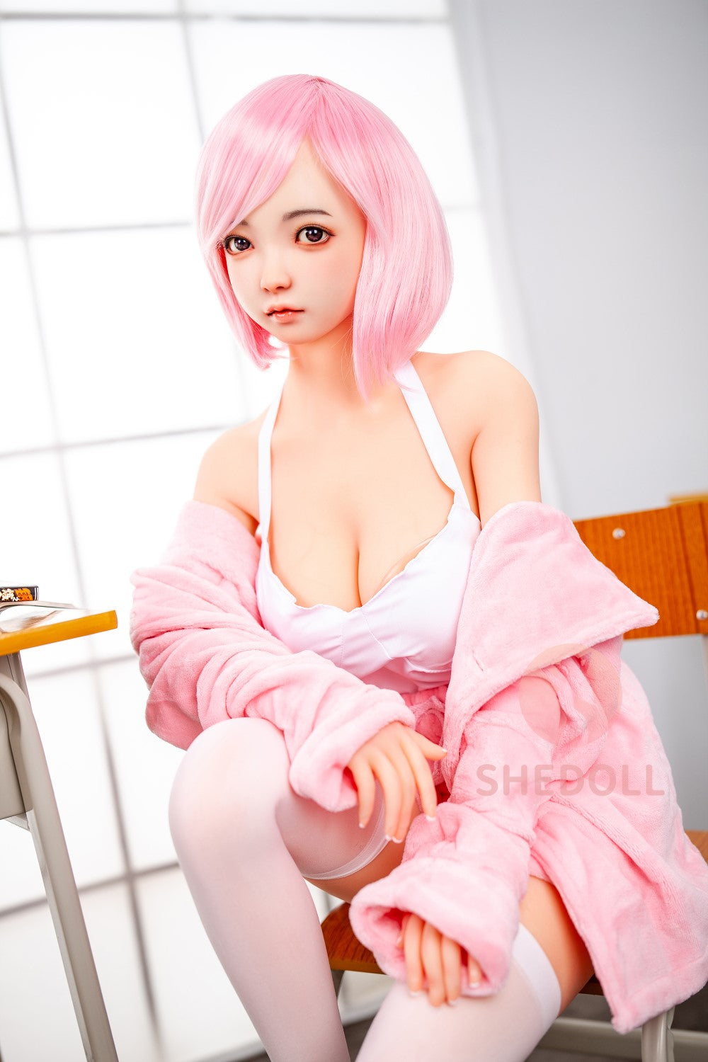 Sandy Sex Doll (SHEDOLL 148 cm D puodelis # SH013 TPE + silikonas)