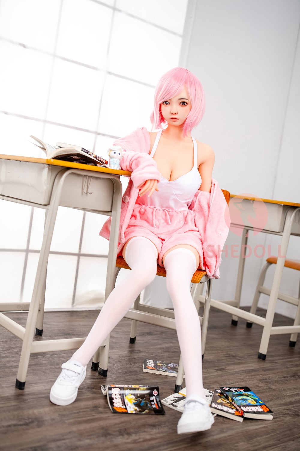 Sandy Sex Doll (SHEDOLL 148 cm D puodelis # SH013 TPE + silikonas)