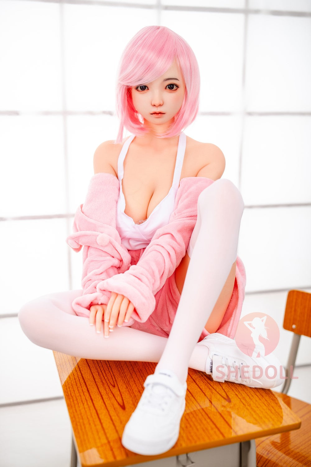 Sandy Sex Doll (SHEDOLL 148 cm D puodelis # SH013 TPE + silikonas)