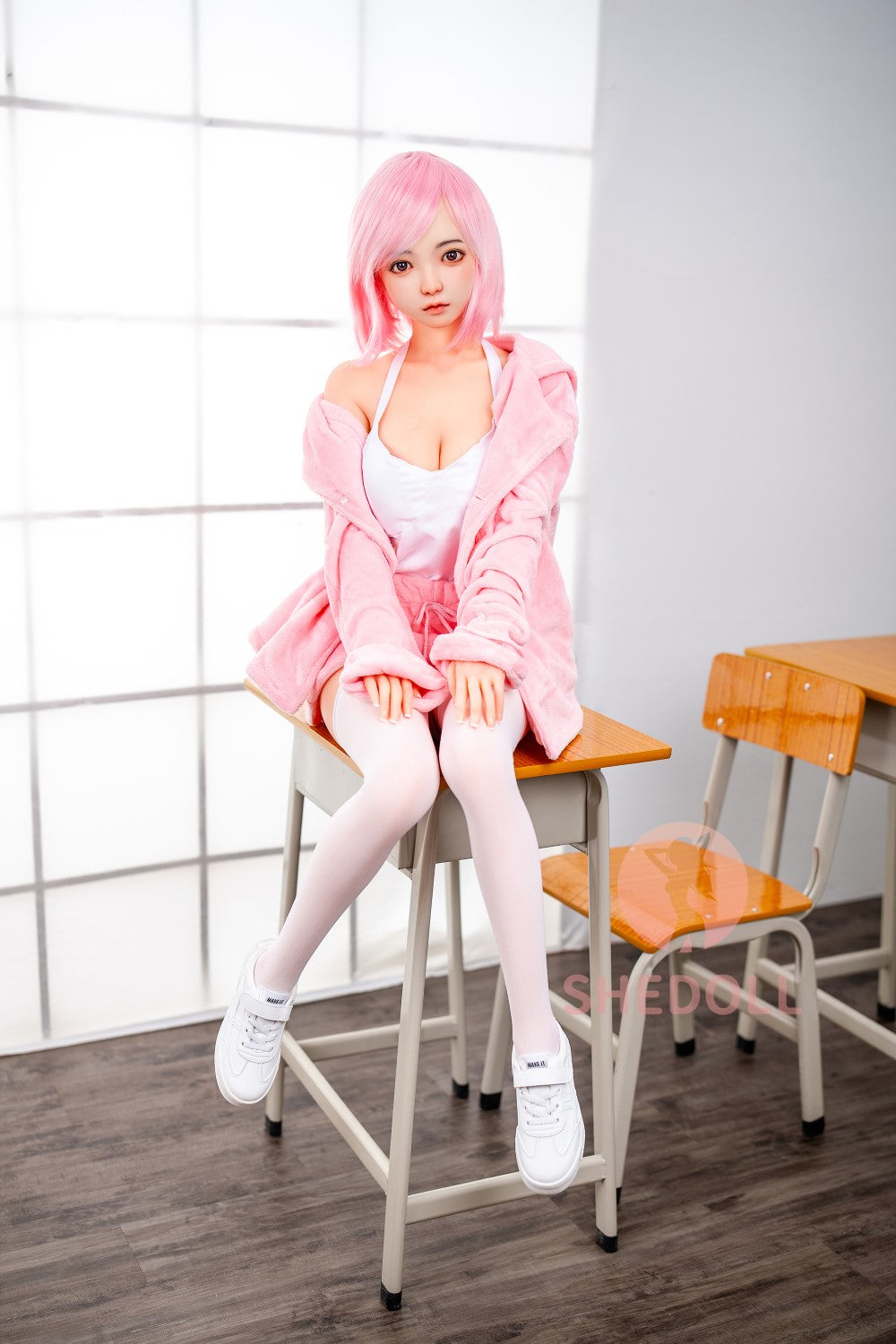 Sandy Sex Doll (SHEDOLL 148 cm D puodelis # SH013 TPE + silikonas)