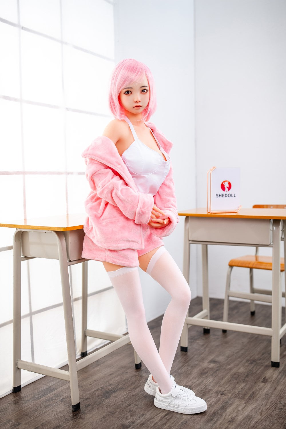 Sandy Sex Doll (SHEDOLL 148 cm D puodelis # SH013 TPE + silikonas)