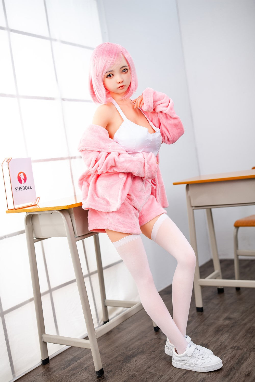 Sandy Sex Doll (SHEDOLL 148 cm D puodelis # SH013 TPE + silikonas)