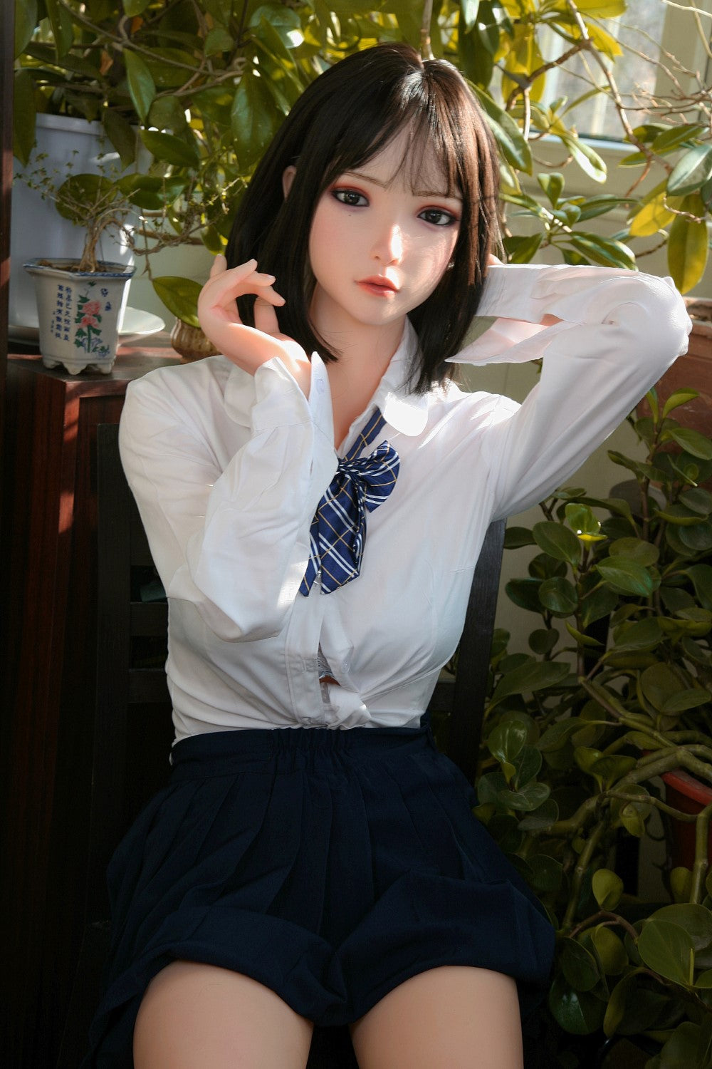 Seren sekso lėlė (SHEDOLL 158 cm C puodelis # SH016 TPE + silikonas)