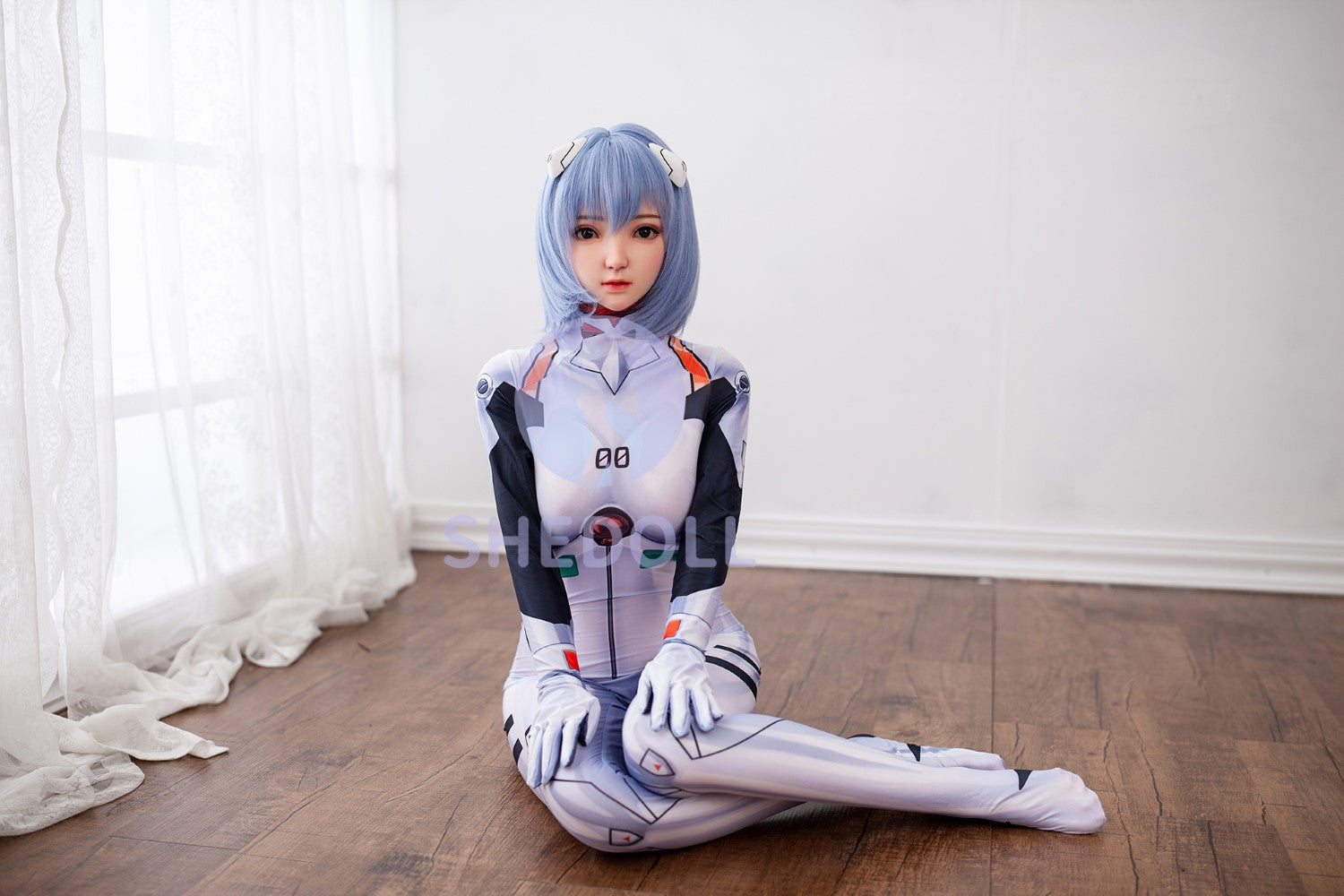 Sekso lėlė Rei Ayanami (SHEDOLL 148 cm D puodelis # SH021 TPE + silikonas)