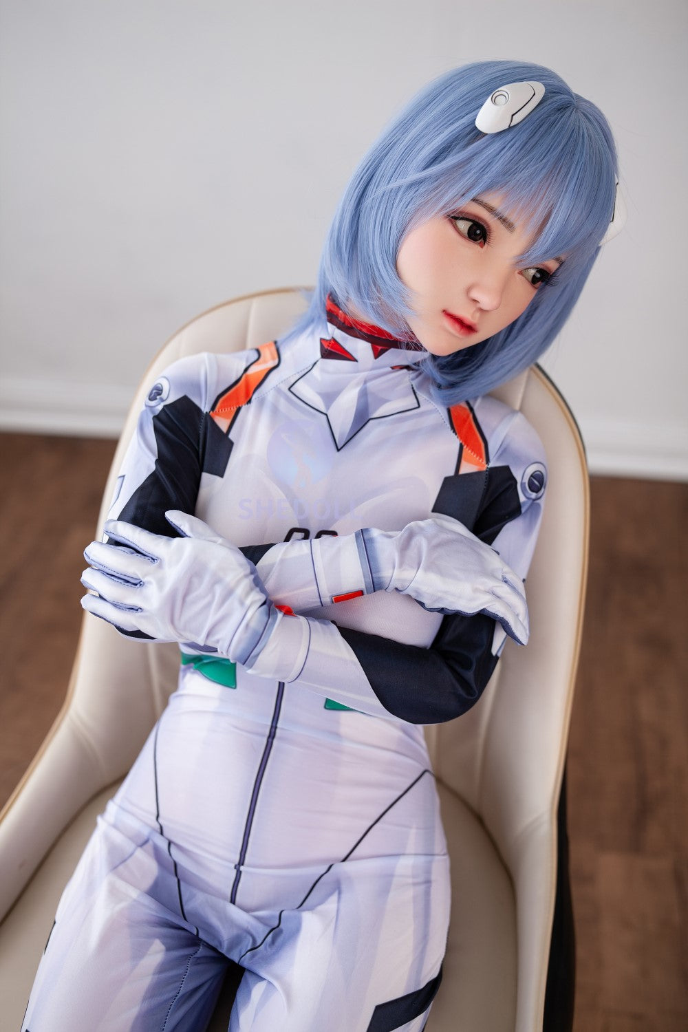 Sekso lėlė Rei Ayanami (SHEDOLL 148 cm D puodelis # SH021 TPE + silikonas)
