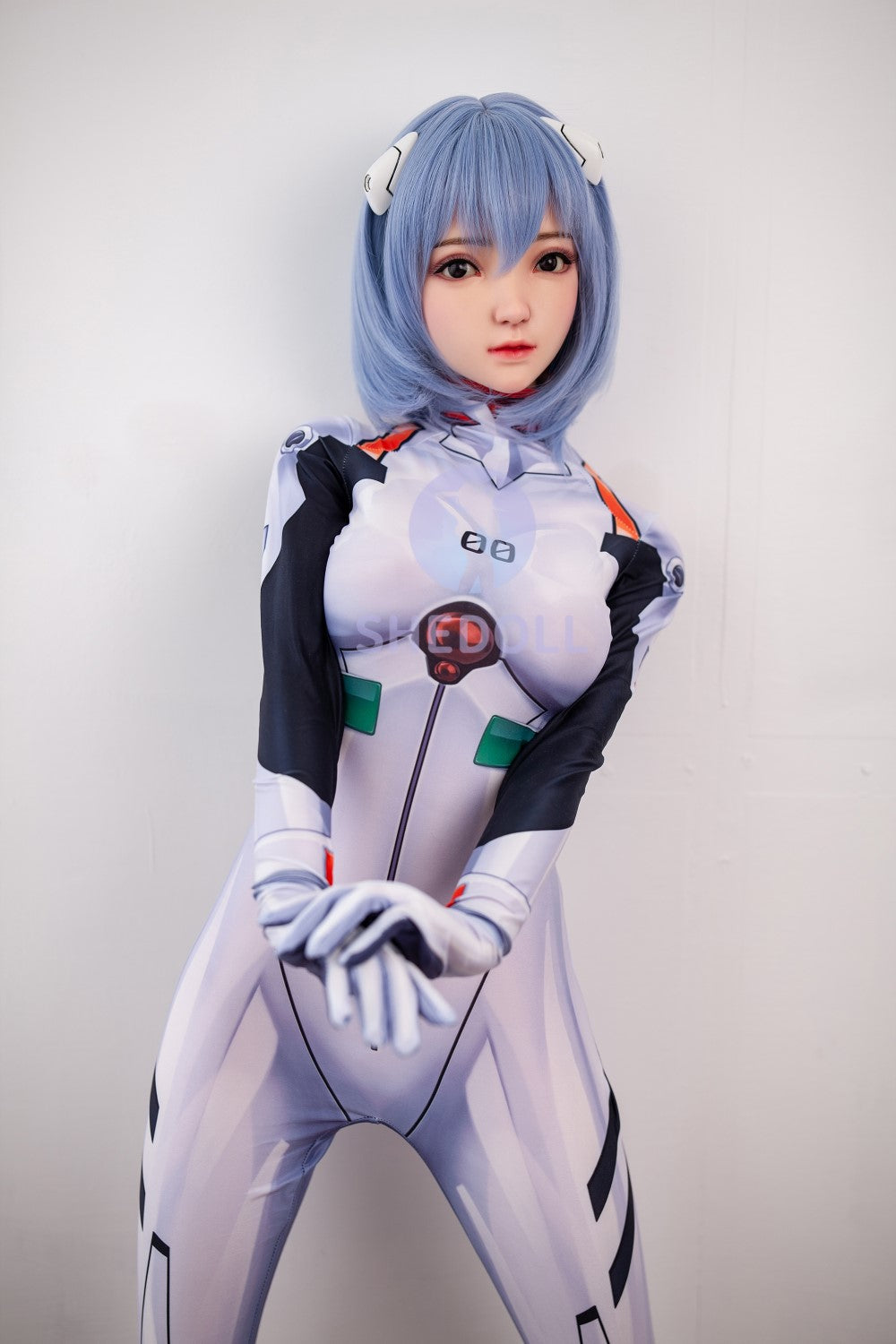 Sekso lėlė Rei Ayanami (SHEDOLL 148 cm D puodelis # SH021 TPE + silikonas)