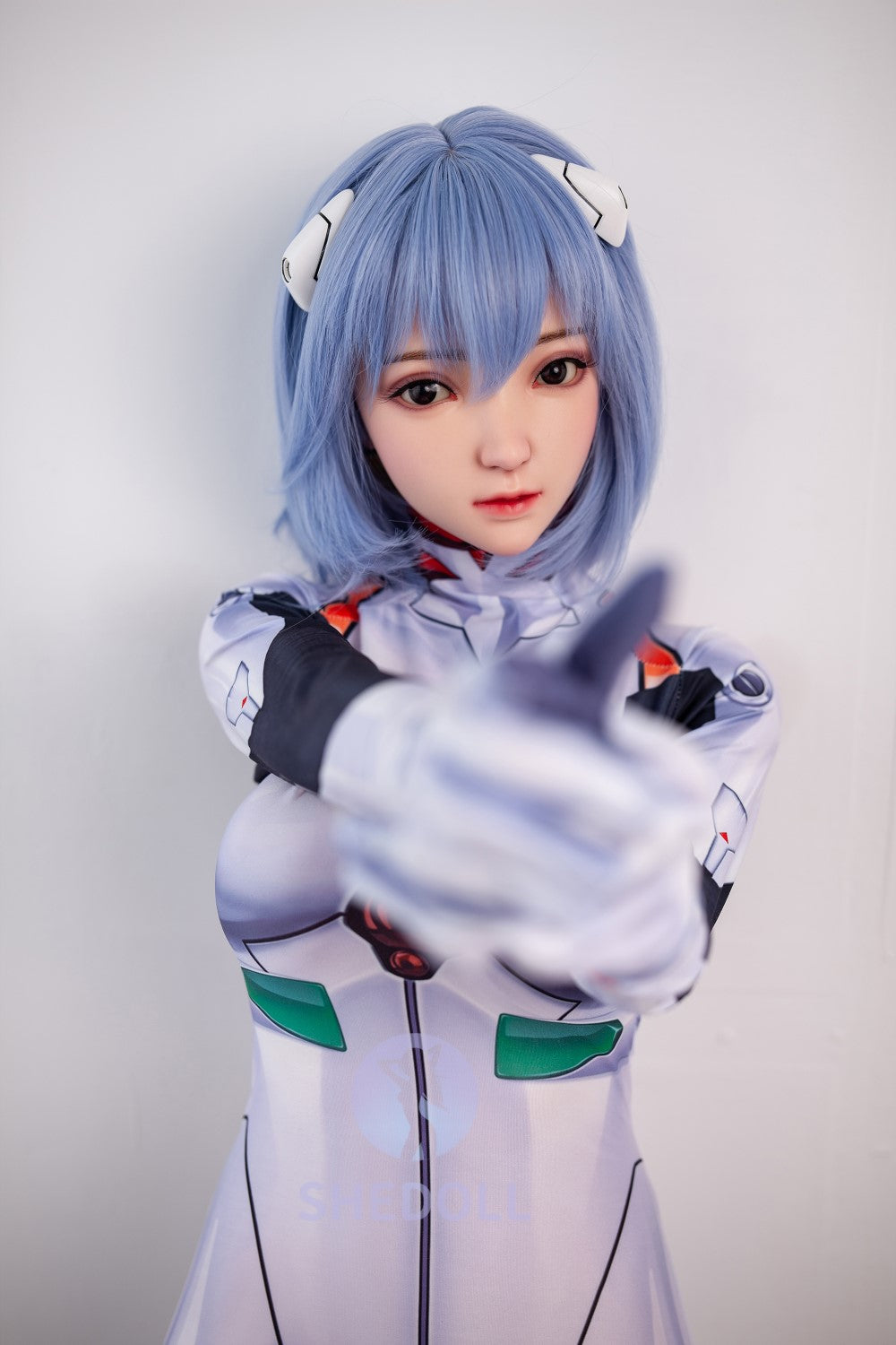 Sekso lėlė Rei Ayanami (SHEDOLL 148 cm D puodelis # SH021 TPE + silikonas)