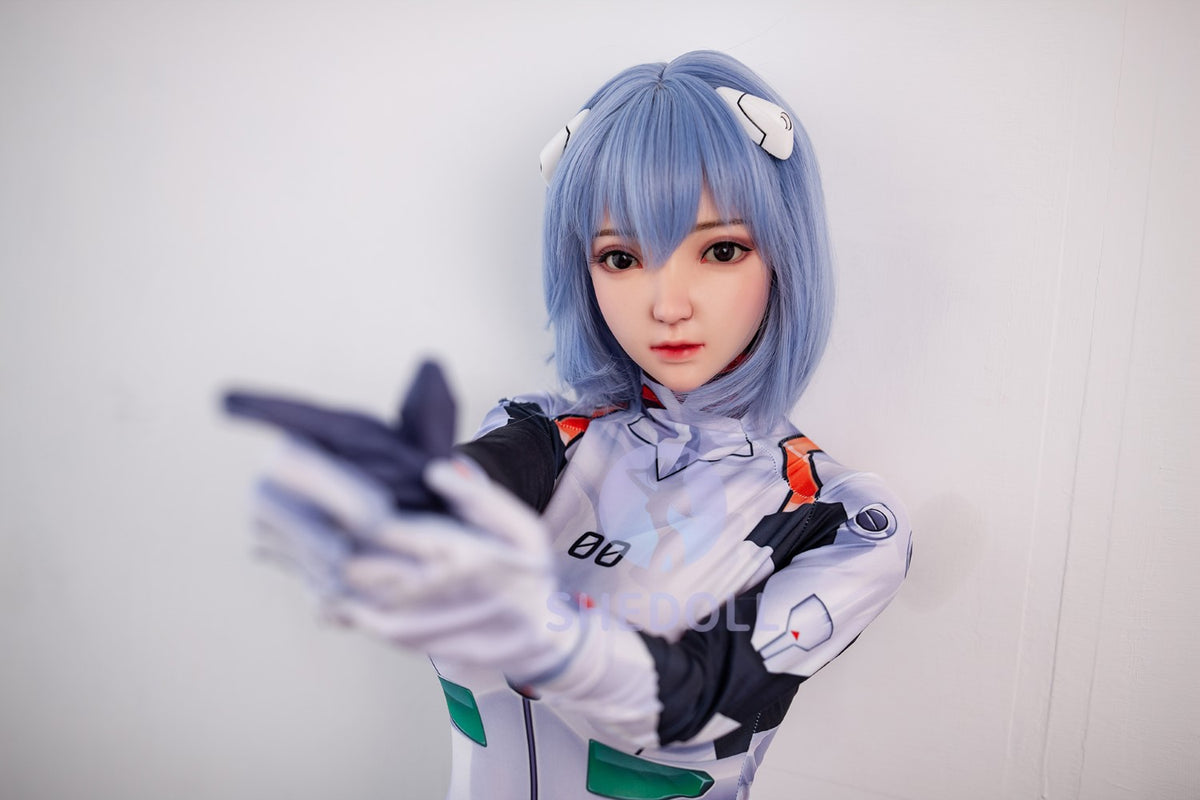 Sekso lėlė Rei Ayanami (SHEDOLL 148 cm D puodelis # SH021 TPE + silikonas)