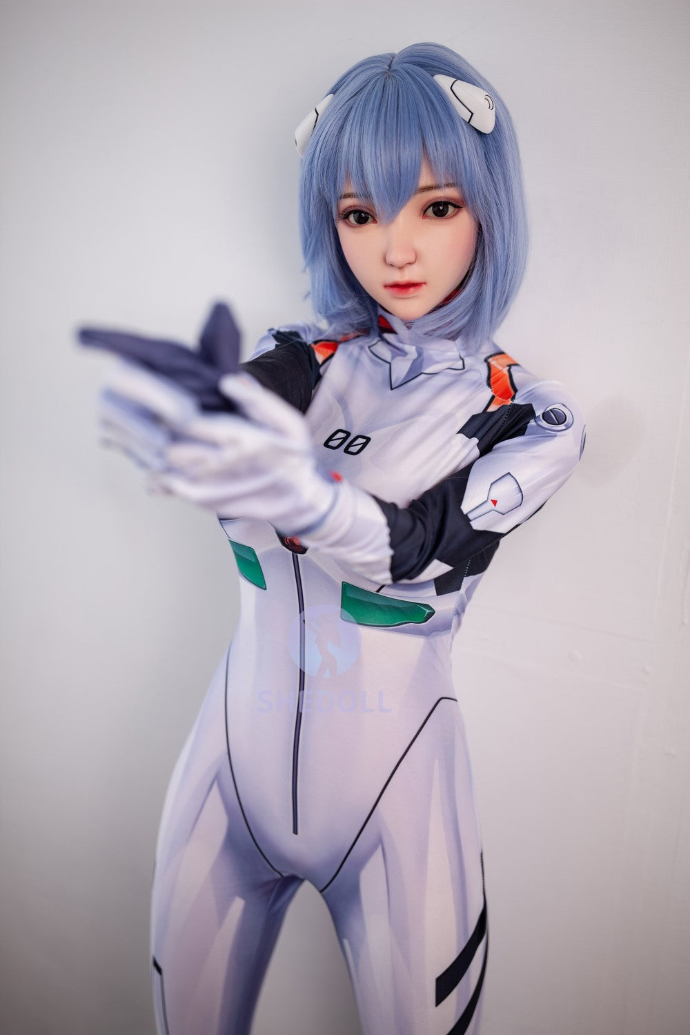 Sekso lėlė Rei Ayanami (SHEDOLL 148 cm D puodelis # SH021 TPE + silikonas)
