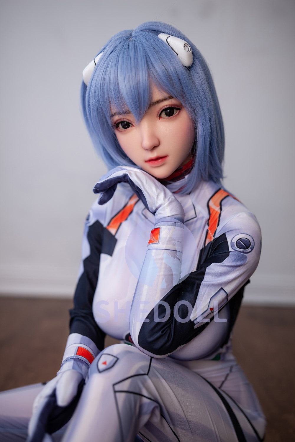 Sekso lėlė Rei Ayanami (SHEDOLL 148 cm D puodelis # SH021 TPE + silikonas)