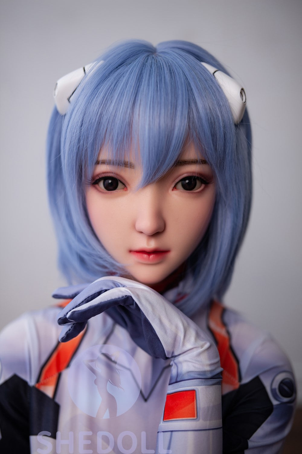 Sekso lėlė Rei Ayanami (SHEDOLL 148 cm D puodelis # SH021 TPE + silikonas)