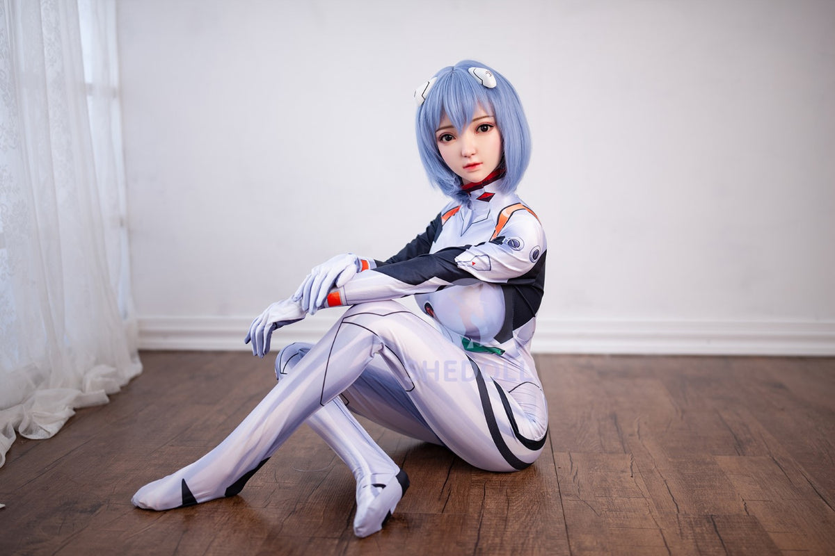 Sekso lėlė Rei Ayanami (SHEDOLL 148 cm D puodelis # SH021 TPE + silikonas)