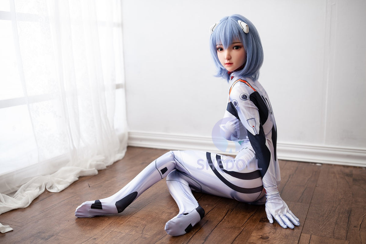 Sekso lėlė Rei Ayanami (SHEDOLL 148 cm D puodelis # SH021 TPE + silikonas)