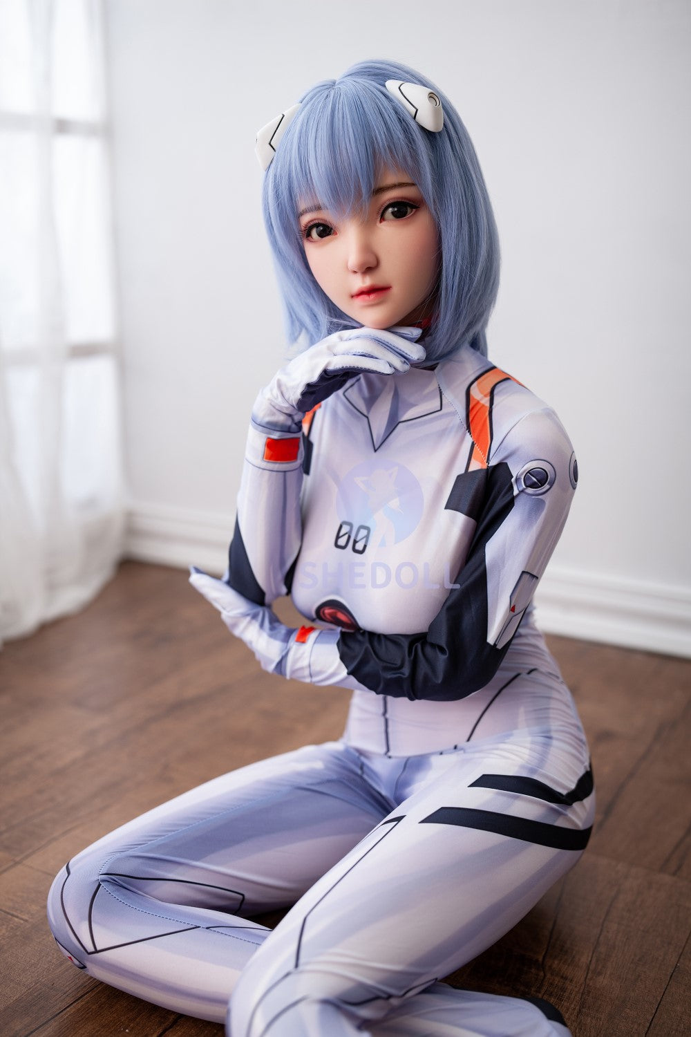 Sekso lėlė Rei Ayanami (SHEDOLL 148 cm D puodelis # SH021 TPE + silikonas)