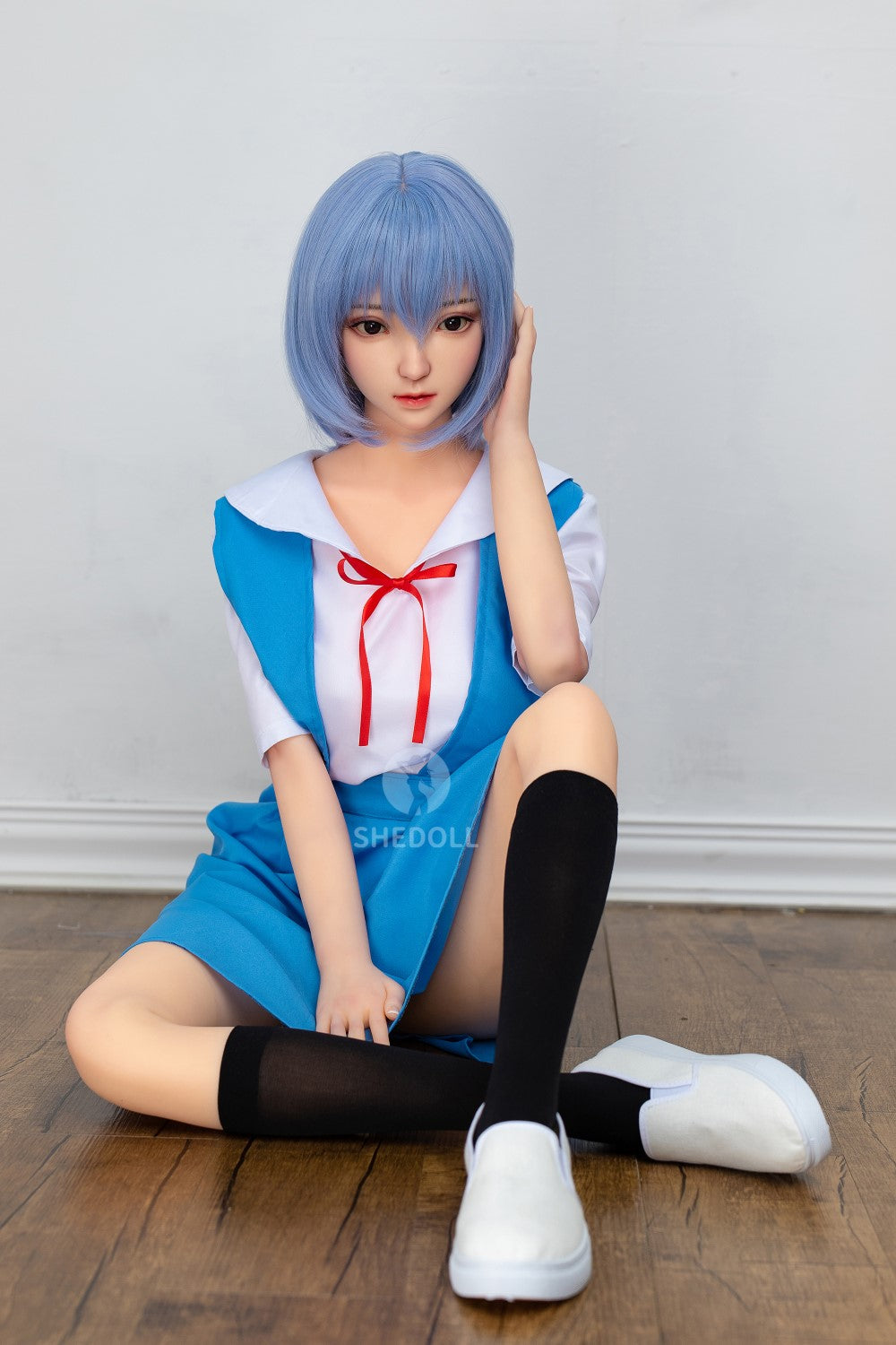 Sekso lėlė Rei Ayanami (SHEDOLL 148 cm D puodelis # SH021 TPE + silikonas)