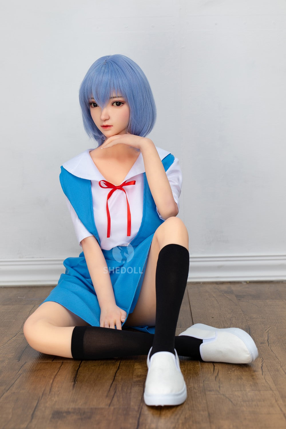 Sekso lėlė Rei Ayanami (SHEDOLL 148 cm D puodelis # SH021 TPE + silikonas)