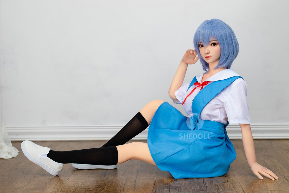 Sekso lėlė Rei Ayanami (SHEDOLL 148 cm D puodelis # SH021 TPE + silikonas)