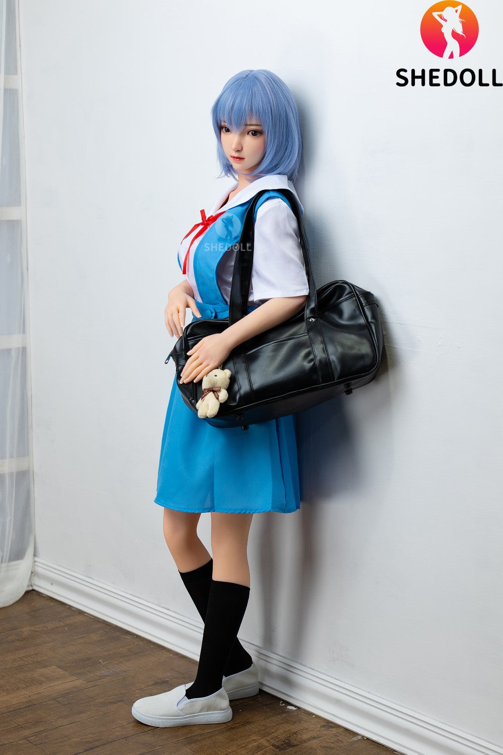 Sekso lėlė Rei Ayanami (SHEDOLL 148 cm D puodelis # SH021 TPE + silikonas)