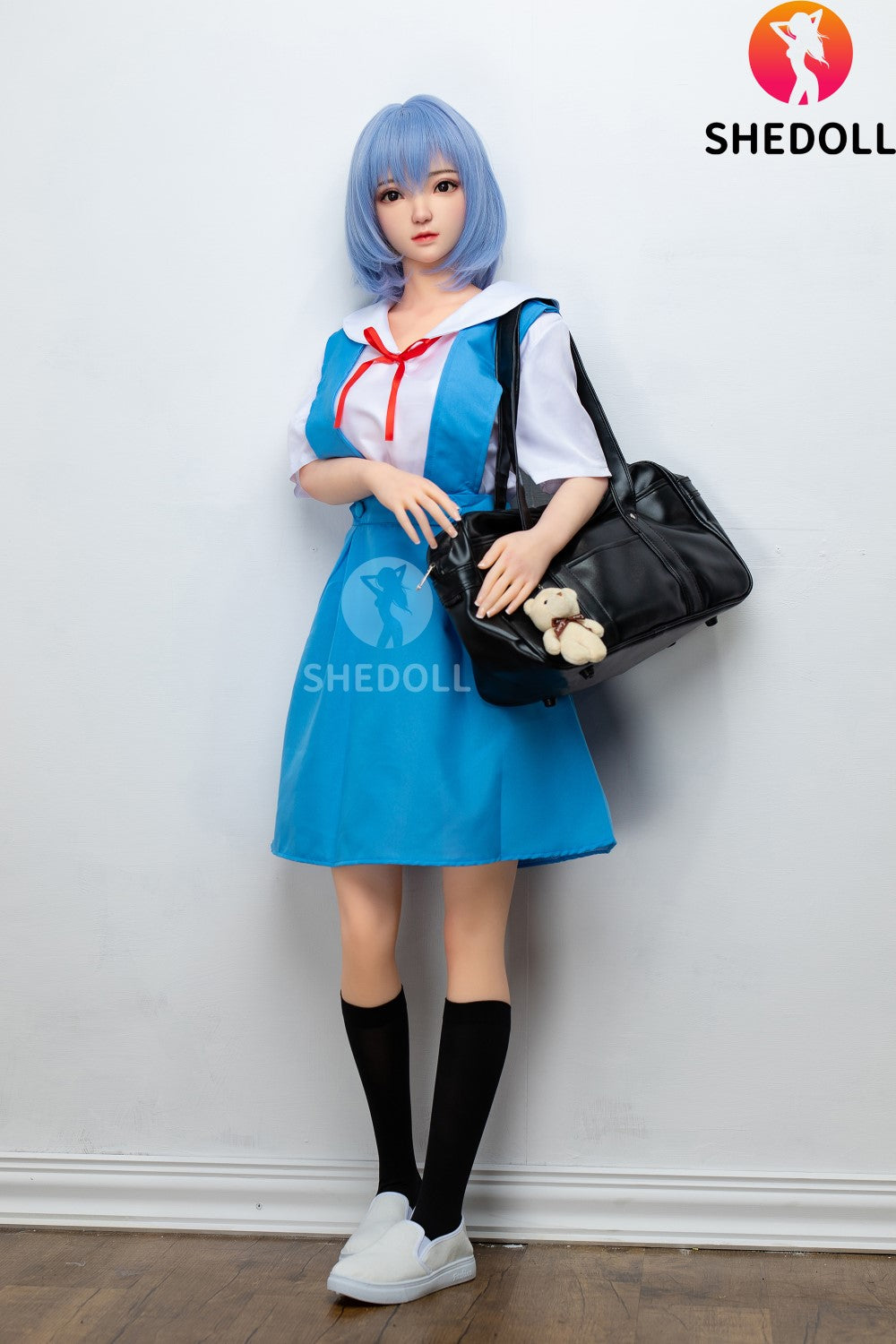 Sekso lėlė Rei Ayanami (SHEDOLL 148 cm D puodelis # SH021 TPE + silikonas)