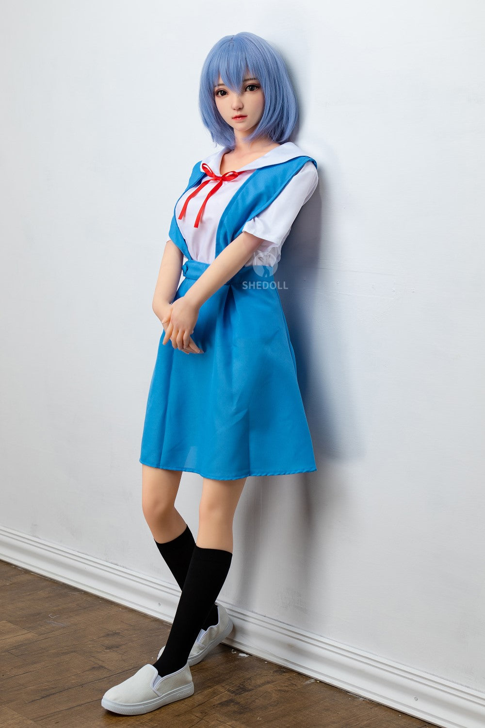 Sekso lėlė Rei Ayanami (SHEDOLL 148 cm D puodelis # SH021 TPE + silikonas)