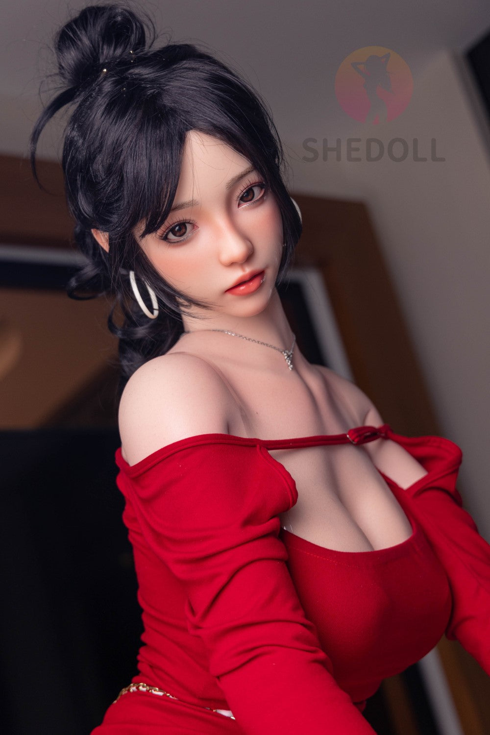 Sekso lėlė rožė (SHEDOLL 165 cm E-Cup #SH051 2.0 silikonas)