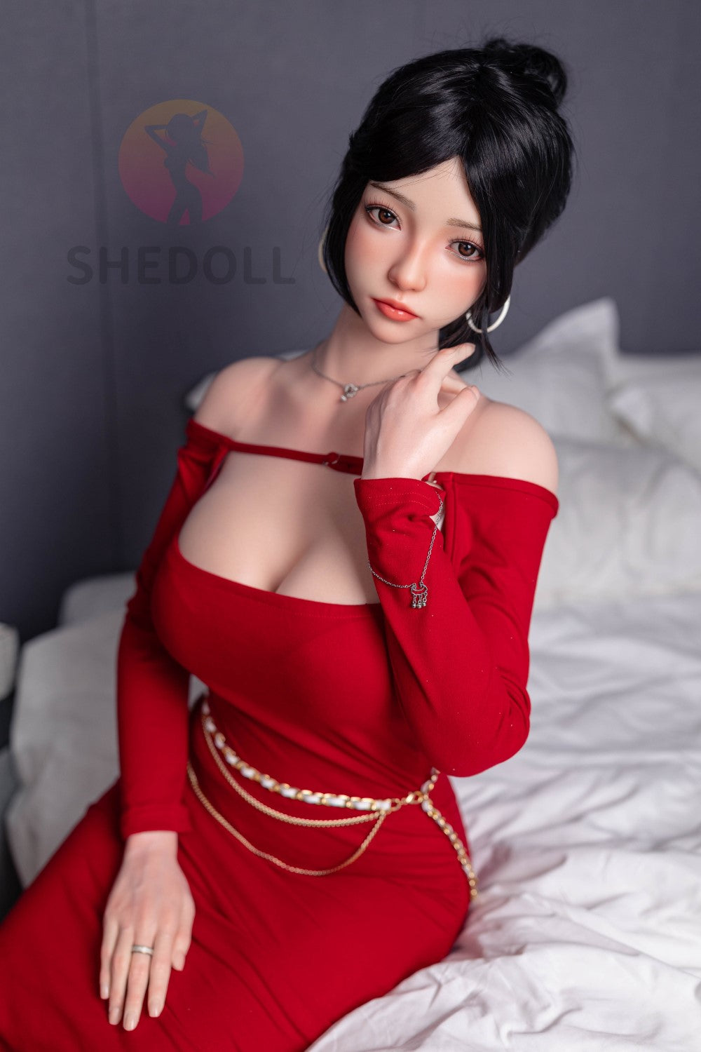 Sekso lėlė rožė (SHEDOLL 165 cm E-Cup #SH051 2.0 silikonas)