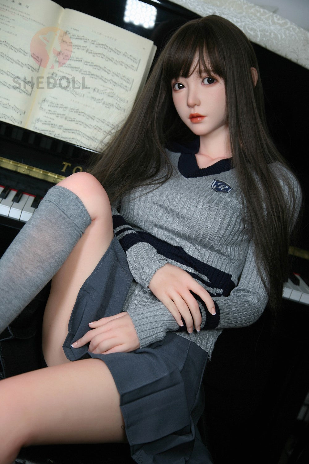 Sekso lėlė Cheryl (SHEDOLL 158 cm C puodelis # SH072 TPE + silikonas)