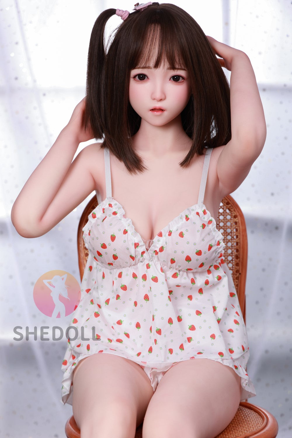 Candy Sex Doll (SHEDOLL 148 cm D puodelis # SH077 2.0 TPE + silikonas)