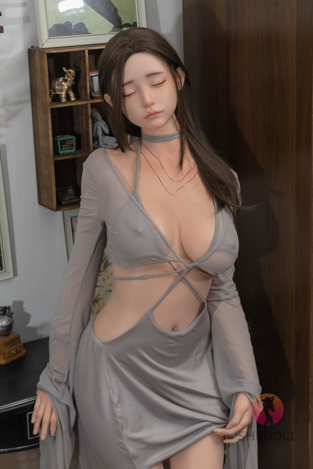 Mieganti Cheryl sekso lėlė (SHEDOLL 165 cm E-Cup #SH101 2.0 silikonas)