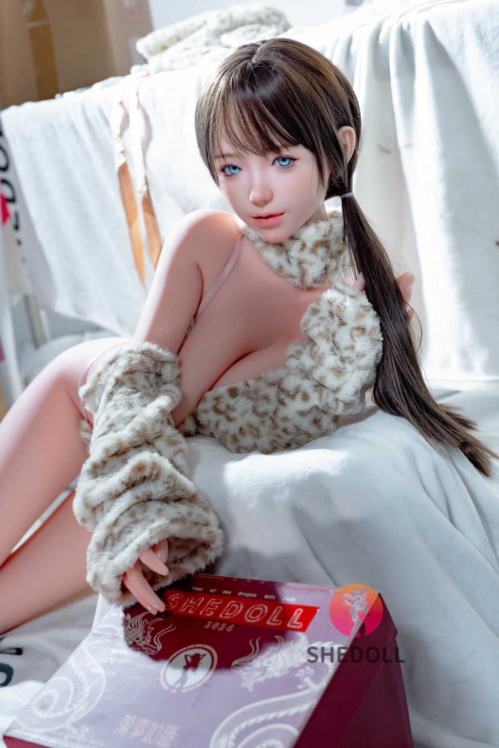 Sylvia Sex Doll (SHEDOLL 148 cm D puodelis # SH136 2.0 TPE + silikonas)