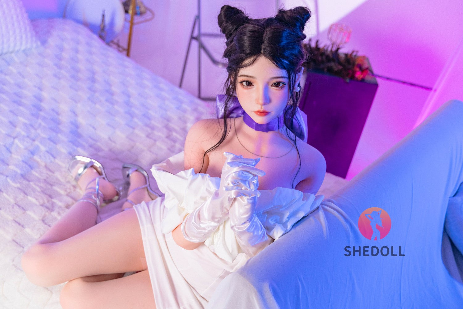 Sekso lėlė rožė (SHEDOLL 168 cm D puodelis # SH138 2.0 TPE + silikonas)
