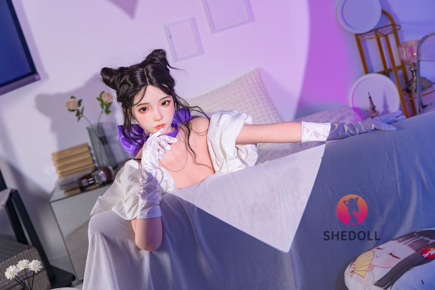 Sekso lėlė rožė (SHEDOLL 168 cm D puodelis # SH138 2.0 TPE + silikonas)