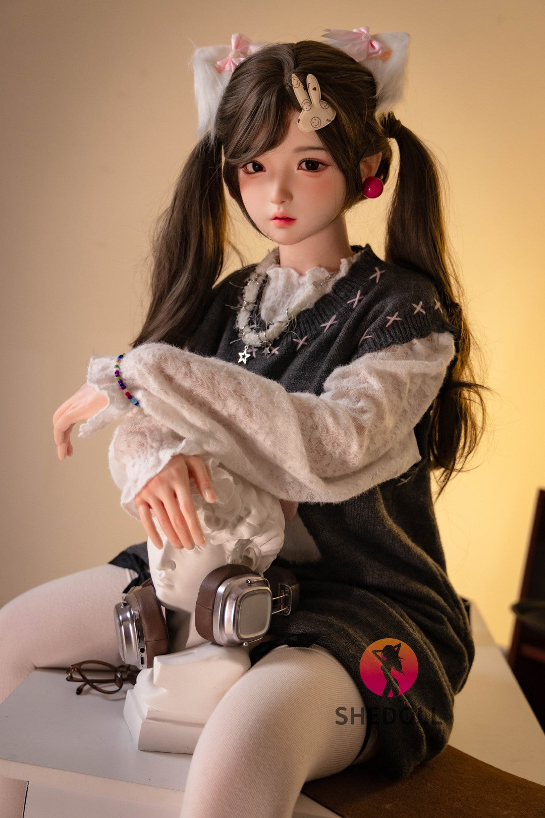 Sekso lėlė Cece (SHEDOLL 145 cm G puodelis # SH156 silikonas)