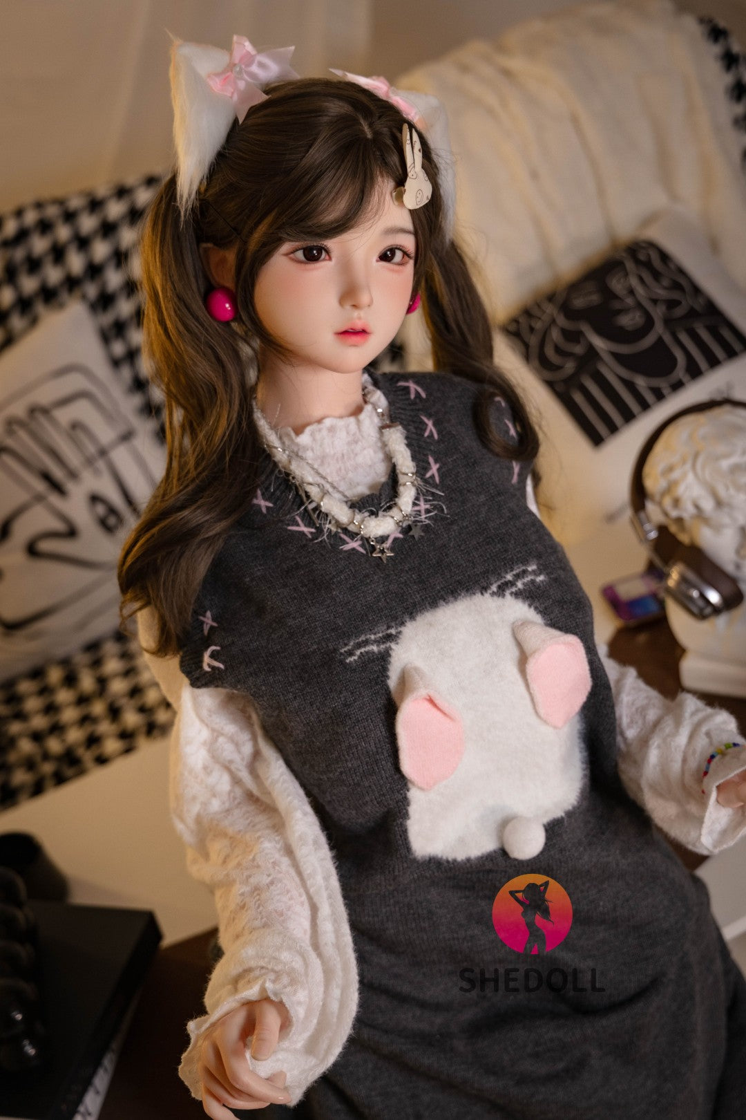 Sekso lėlė Cece (SHEDOLL 145 cm G puodelis # SH156 silikonas)